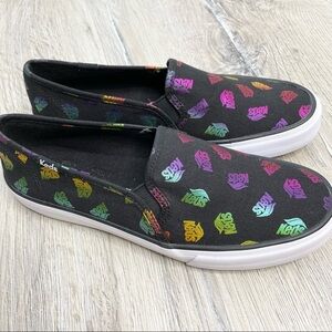 Keds Double Decker Wave Printed Slip On Sneakers Sz 7 NWOT